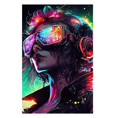 Фото на холсте digital girl, размера 60x90