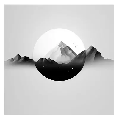 Фото на холсте абстракция гор, размера 60x60