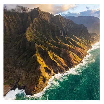 Фото на холсте берег зеленого острова, размера 80x80