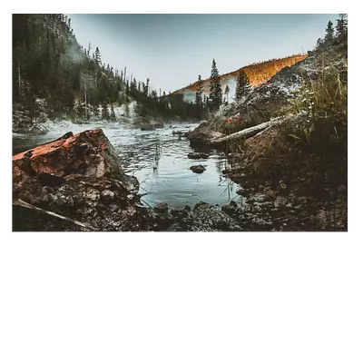 Фото на холсте горное озеро, размера 90x60