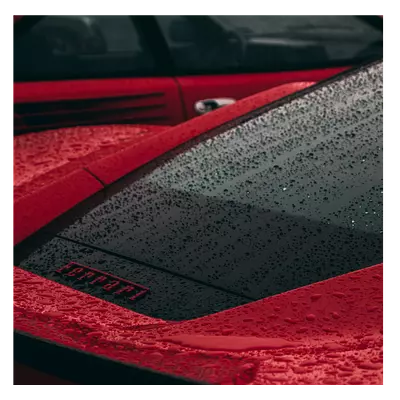 Фото на холсте красный феррари под дождем, размера 60x60