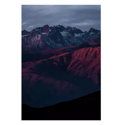 Фото на холсте горы в закате, размера 70x100