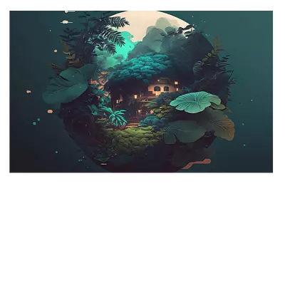 Фото на холсте. круглый арт. природа. размер 30*20