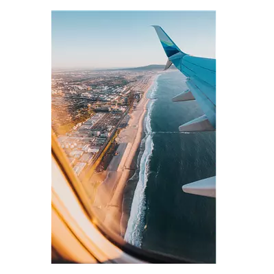 Фото на холсте крыло самолёта, размера 60x90