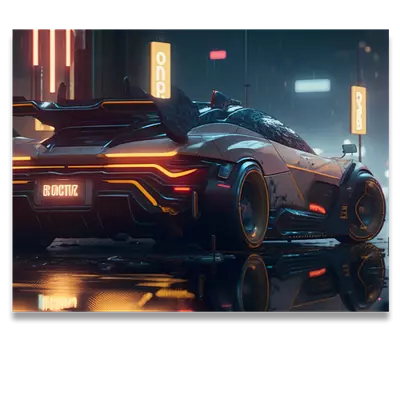 Фото на холсте футуристическое авто, размера 80x60