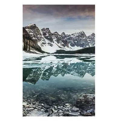 Фото на холсте зимнее озеро, размера 50x75