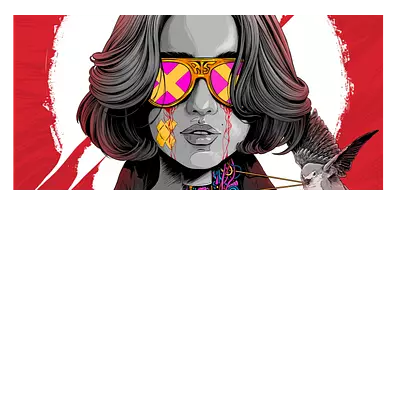 Фото на холсте девушка в очках, размера 80x40