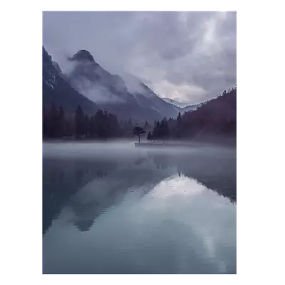 Фото на холсте вечернее озеро, размера 60x80