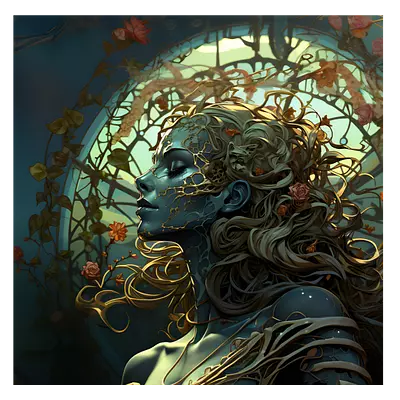 Фото на холсте девушка ai, размера 30x30