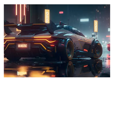 Фото на холсте футуристическое авто, размера 100x70