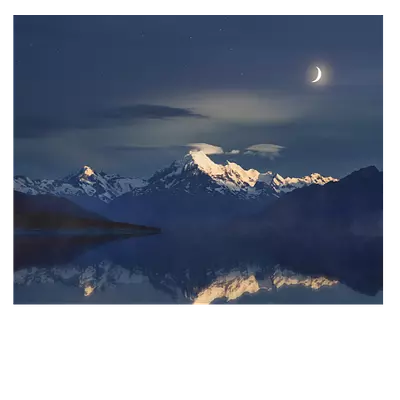 Фото на холсте луна над горами 50 x 40 см.