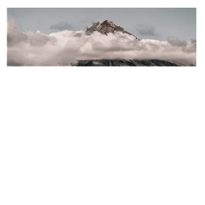 Фото на холсте горы в облаках, размера 120x40