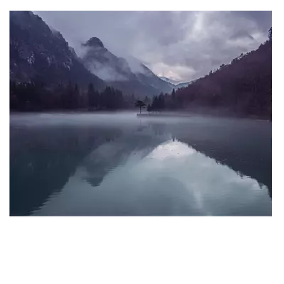 Фото на холсте. вечернее озеро. размер 50×40 см.