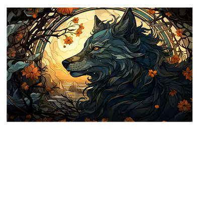 Заказать фото на холсте «фантастический волк», 30х20 см, цена от 1990 руб.