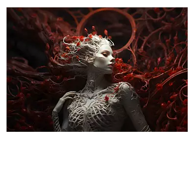 Фото на холсте ai girl, размера 100x70