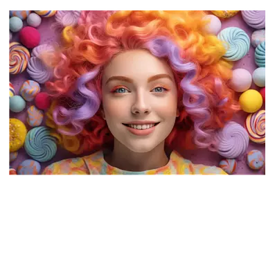 Фото на холсте девушка в красках, размера 60x40