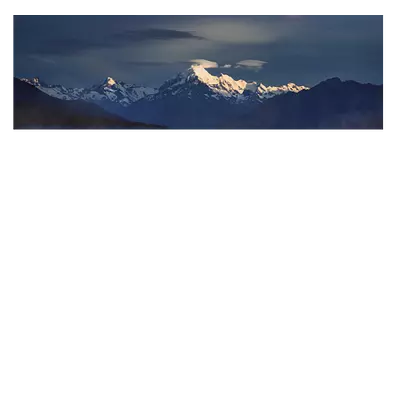 Фото на холсте луна над горами, размера 120x40