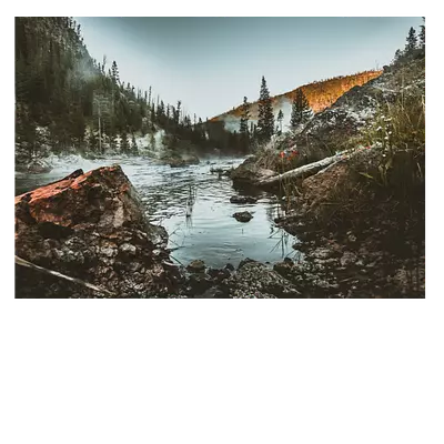 Фото на холсте горное озеро, размера 100x70