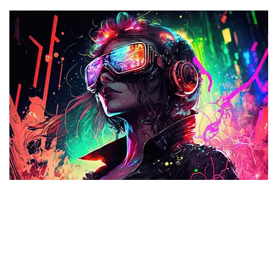 Фото на холсте digital girl, размера 120x80