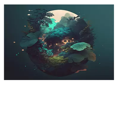 Фото на холсте круглый арт природы, размера 100x70