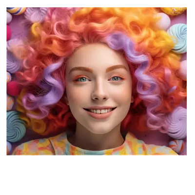 Фото на холсте девушка в красках, размера 60x50