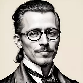 Steampunk man portrait