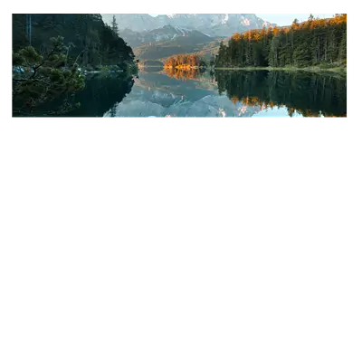 Фото на холсте озеро с горами, размера 120x40