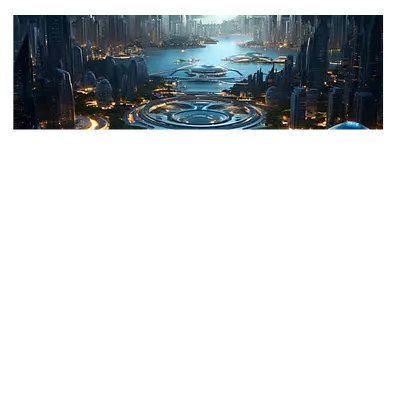 Фото на холсте космический город, размера 120x40