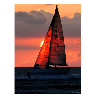 Фото на холсте яхта, размера 60x80