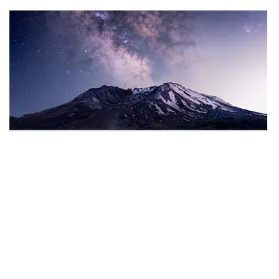 Фото на холсте горы на фоне звёзд, размера 60x30