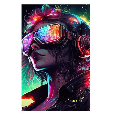 Фото на холсте digital girl, размера 40x60