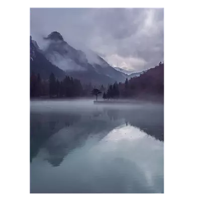 Фото на холсте вечернее озеро, размера 30x40