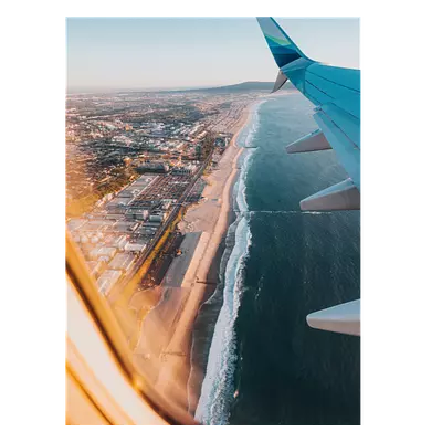 Фото на холсте крыло самолёта, размера 30x40