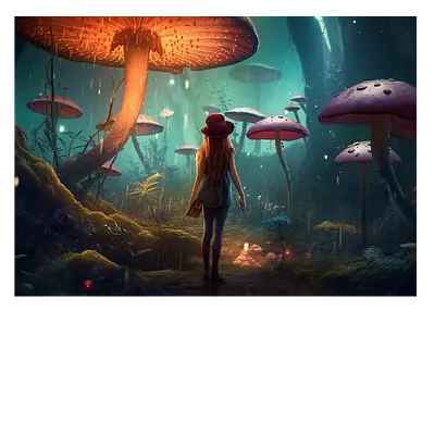 Фото на холсте девушка в сказке, размера 70x50