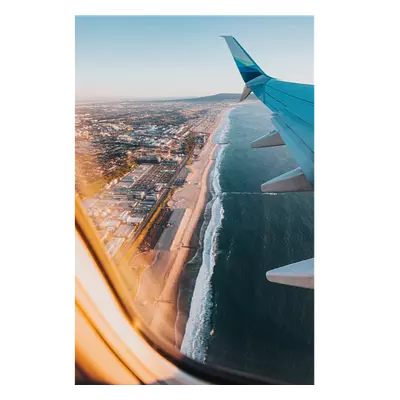 Фото на холсте крыло самолёта, размера 50x75