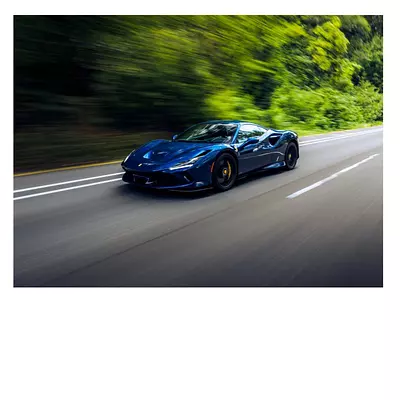 Фото на холсте синий феррари, размера 100x70