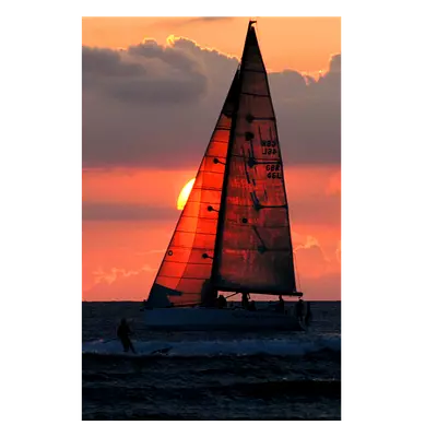 Фото на холсте яхта, размера 40x60