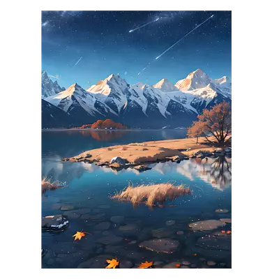 Фото на холсте рисунок озера, размера 60x80