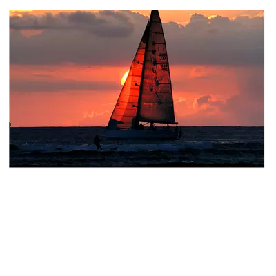 Фото на холсте яхта, 30х20 см
