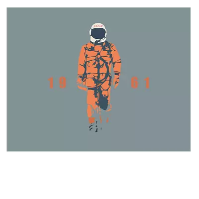 Фото на холсте. гагарин. 50 x 40 см.