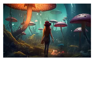 Фото на холсте девушка в сказке. размер 30 × 20 см.