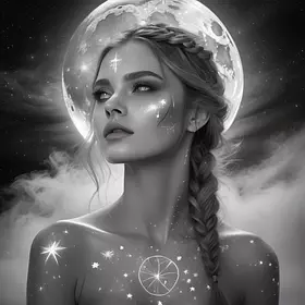 «Лунная богиня в звёздной ночи»