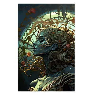 Фото на холсте девушка ai, размера 50x75