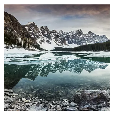 Фото на холсте зимнее озеро, размера 60x60