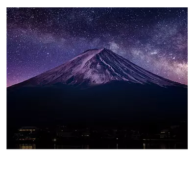 Фото на холсте гора со звёздами. размер 50х40.