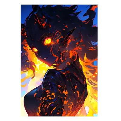 Фото на холсте demonic girl, размера 70x100