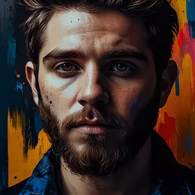 «Яркий портрет в стиле поп-арт»