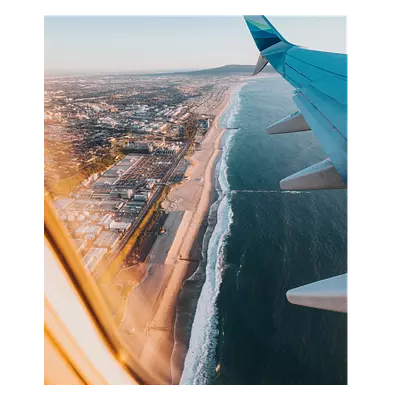 Фото на холсте крыло самолёта, размера 50x60