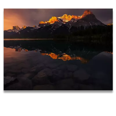 Фото на холсте горы в отражении, размера 80x60