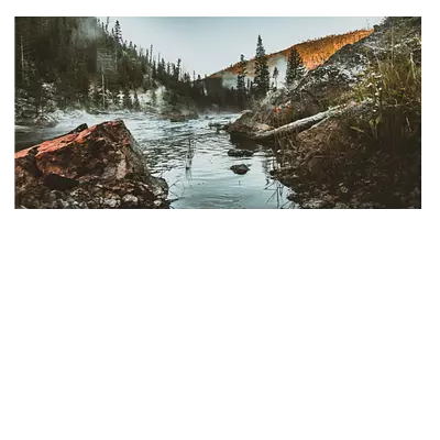 Фото на холсте горное озеро, размера 80x40